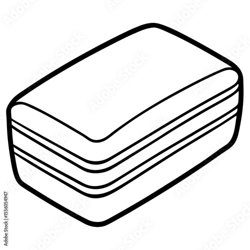 Clean Bar Soap Line Drawing
