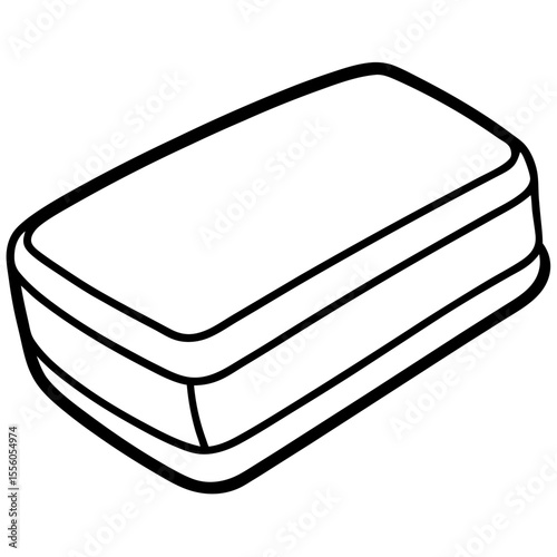 Clean Bar Soap Line Drawing