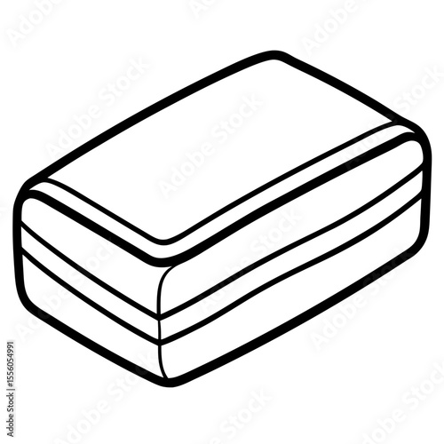 Clean Bar Soap Line Drawing