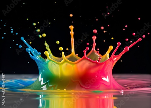 Vibrant pop art paint splash