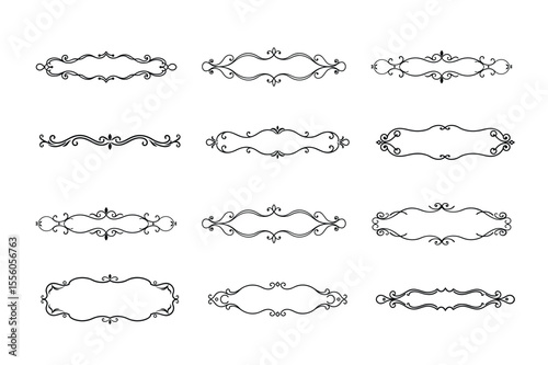 Ornate Decorative Frames And Borders Vector Set For Creative Projects Vector Illustration