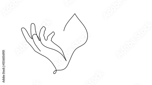 World Blood Donor Day one line art animation, giant droplet  continuous contour drawing motion safe life, voluntary donation transfusion human kindness, dedicated 14 June video. 4k self-drawing movie