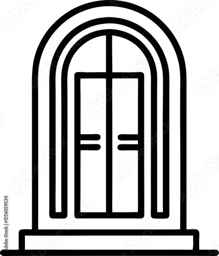 vector illustration of a door