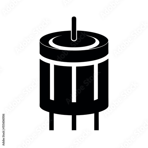 air core inductor electronics silhouette design