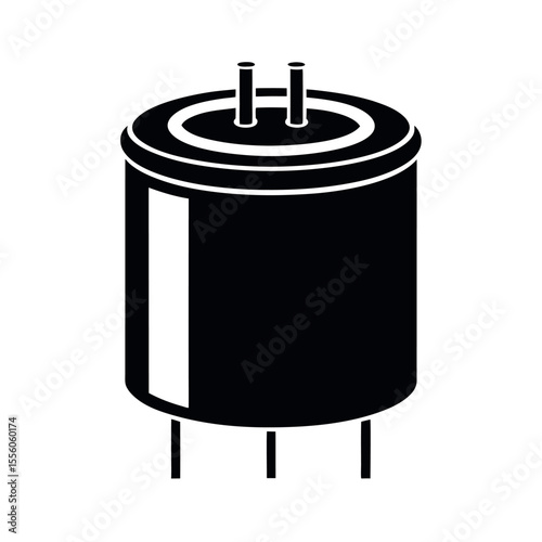 capacitor black vector electric component