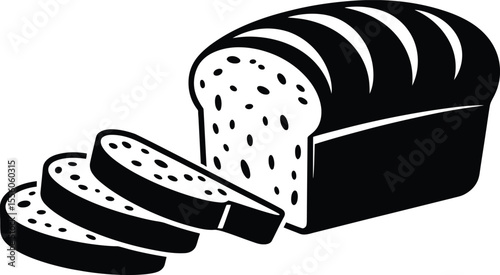 Sliced Bread Loaf Vector Illustration