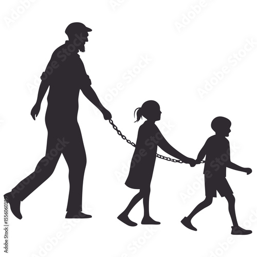Chain Silhouettes: Family Bond, Control, or Captivity?