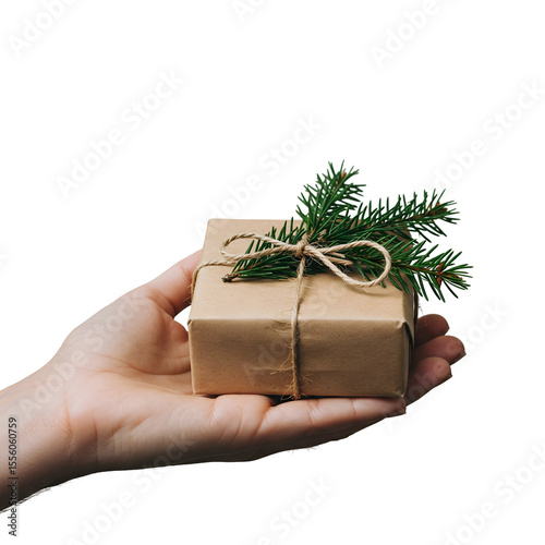 hand with gift box
