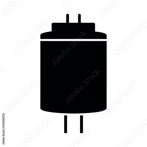 film capacitor vector circuit component black