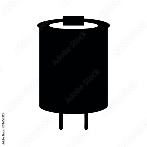 film capacitor black vector illustration