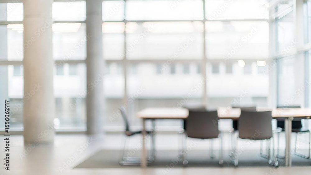 Fototapeta premium Abstract Corporate Seminar Room with Natural Light Diffusion