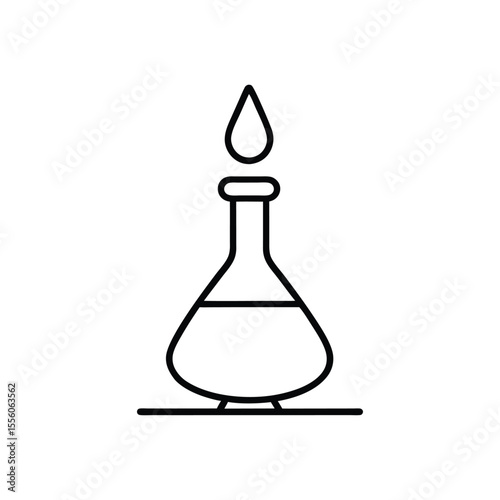 bunsen burner line art