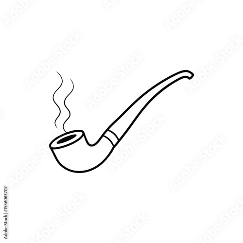 smoking pipe line art