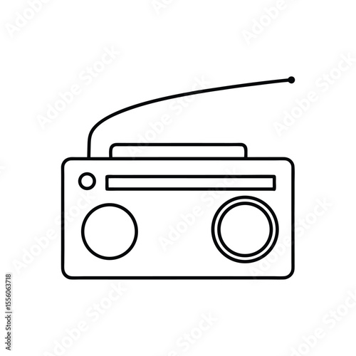 radio line art