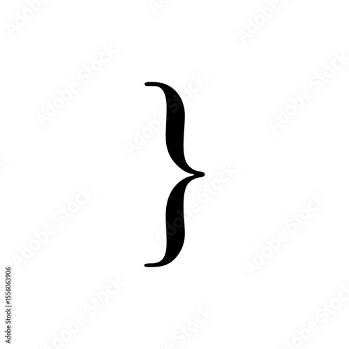 Right curly brace }