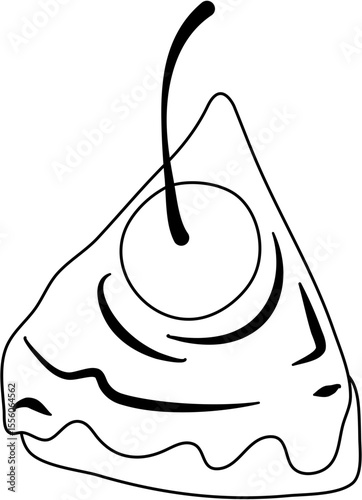 Chocolate Cake Cherry coloring page