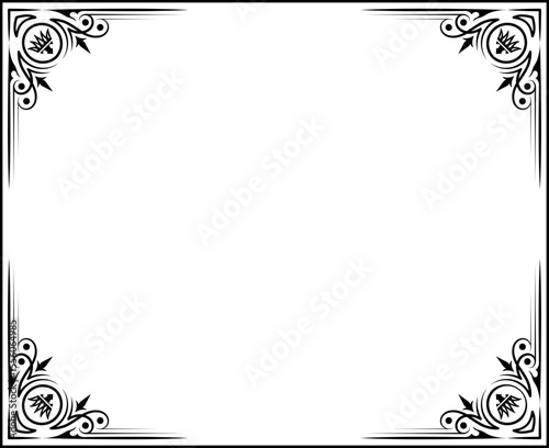 Wallpaper Mural vintage ornate frame minimalist elegant element Torontodigital.ca