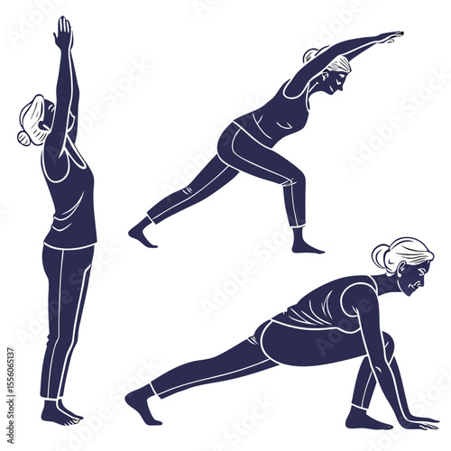 Senior Yoga Poses: Illustrated Guide to Stretching & Flexibility Exercises for Older Adults