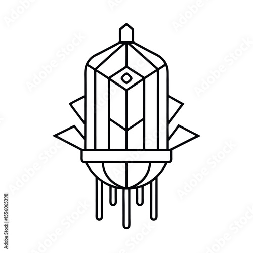 crystal oscillator outline white background