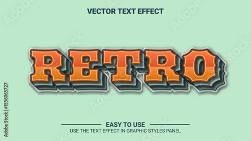 3d retro editable text effect