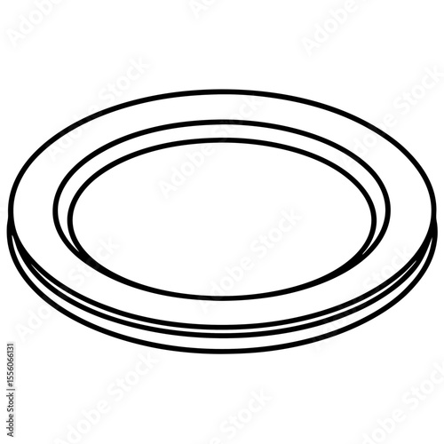 Clean Dish Line Art Design