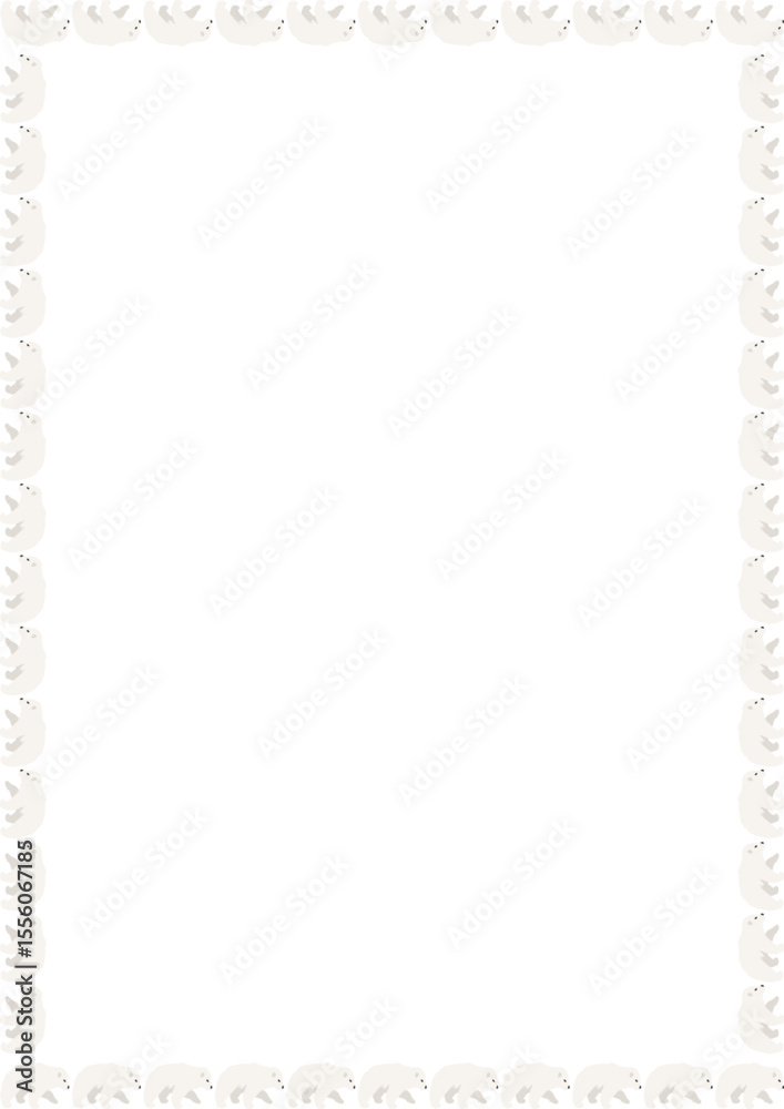 Arctic bear, polar bear frame. Nursery simple art design with empty space for your text. Baby shower design Arctic bear, polar bear frame. Nursery simple art design with empty space for your text. Baby shower design
