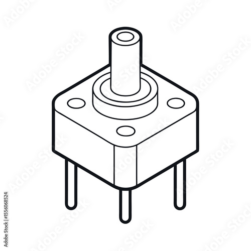 trimmer potentiometer vector icon line artwork