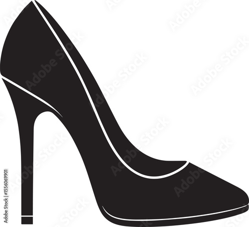 High Heel Fashion Shoe Black Silhouette | Classy Footwear Icon