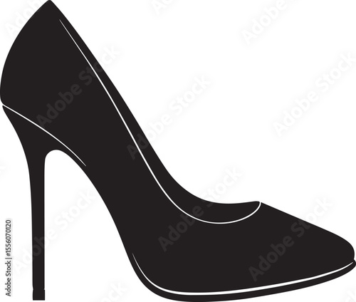 High Heel Fashion Shoe Black Silhouette | Classy Footwear Icon