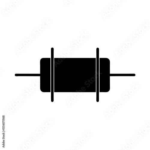 surface mount resistor vector dark sketch design