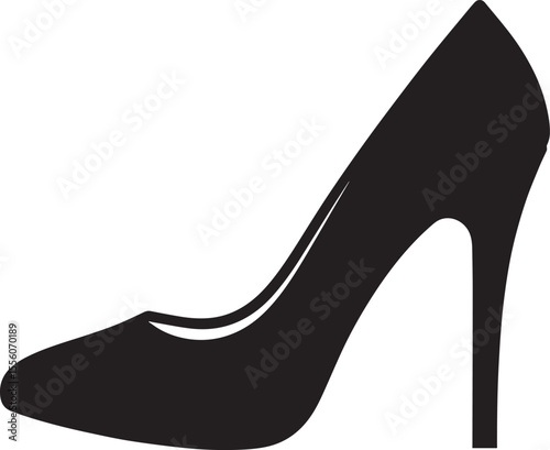 High Heel Fashion Shoe Black Silhouette | Classy Footwear Icon