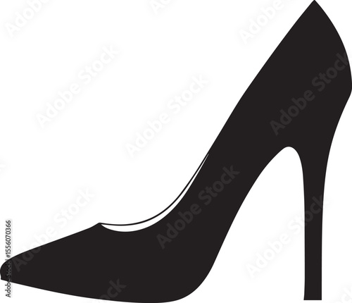 High Heel Fashion Shoe Black Silhouette | Classy Footwear Icon