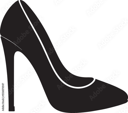 High Heel Fashion Shoe Black Silhouette | Classy Footwear Icon