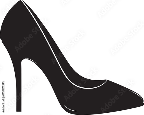High Heel Fashion Shoe Black Silhouette | Classy Footwear Icon