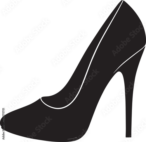 High Heel Fashion Shoe Black Silhouette | Classy Footwear Icon