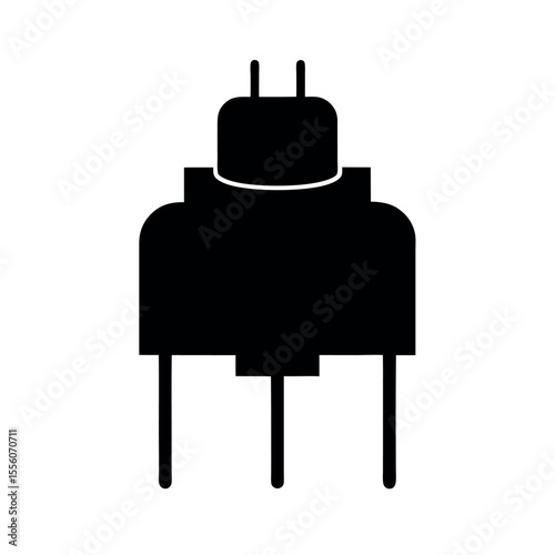 trimmer potentiometer black icon electronics part