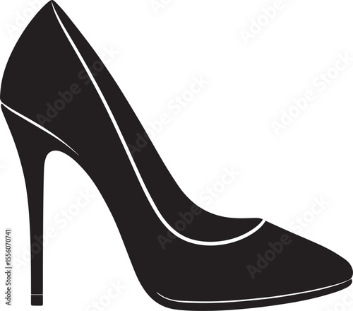 High Heel Fashion Shoe Black Silhouette | Classy Footwear Icon