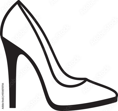 High Heel Fashion Shoe Black Silhouette | Classy Footwear Icon