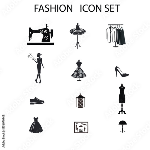  Fashion   icon set. 