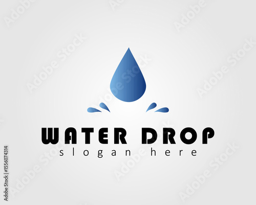 water drop vector logo design business company