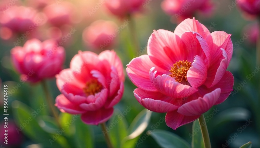 Fototapeta premium Spring Blossoms Vibrant Petals Unfurling in a Breathtaking Display of Natures Artistry