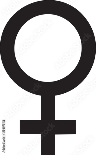 Female Venus Symbol Black Silhouette Icon