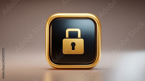 Black Security Lock Icon