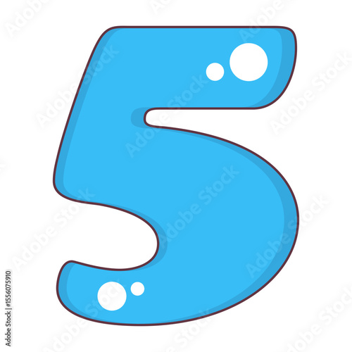 Number 5 Colorful Symbol
