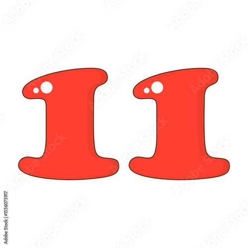 Number 11 Colorful Symbol