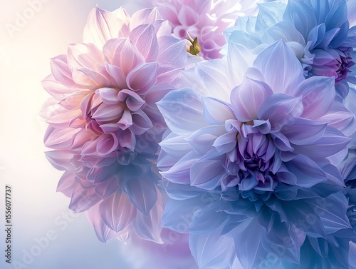 Dried Dahlia Collection Blue Hues