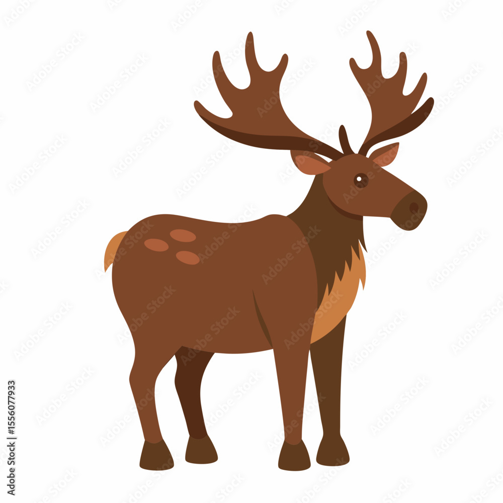 Fototapeta premium deer head vector illustration