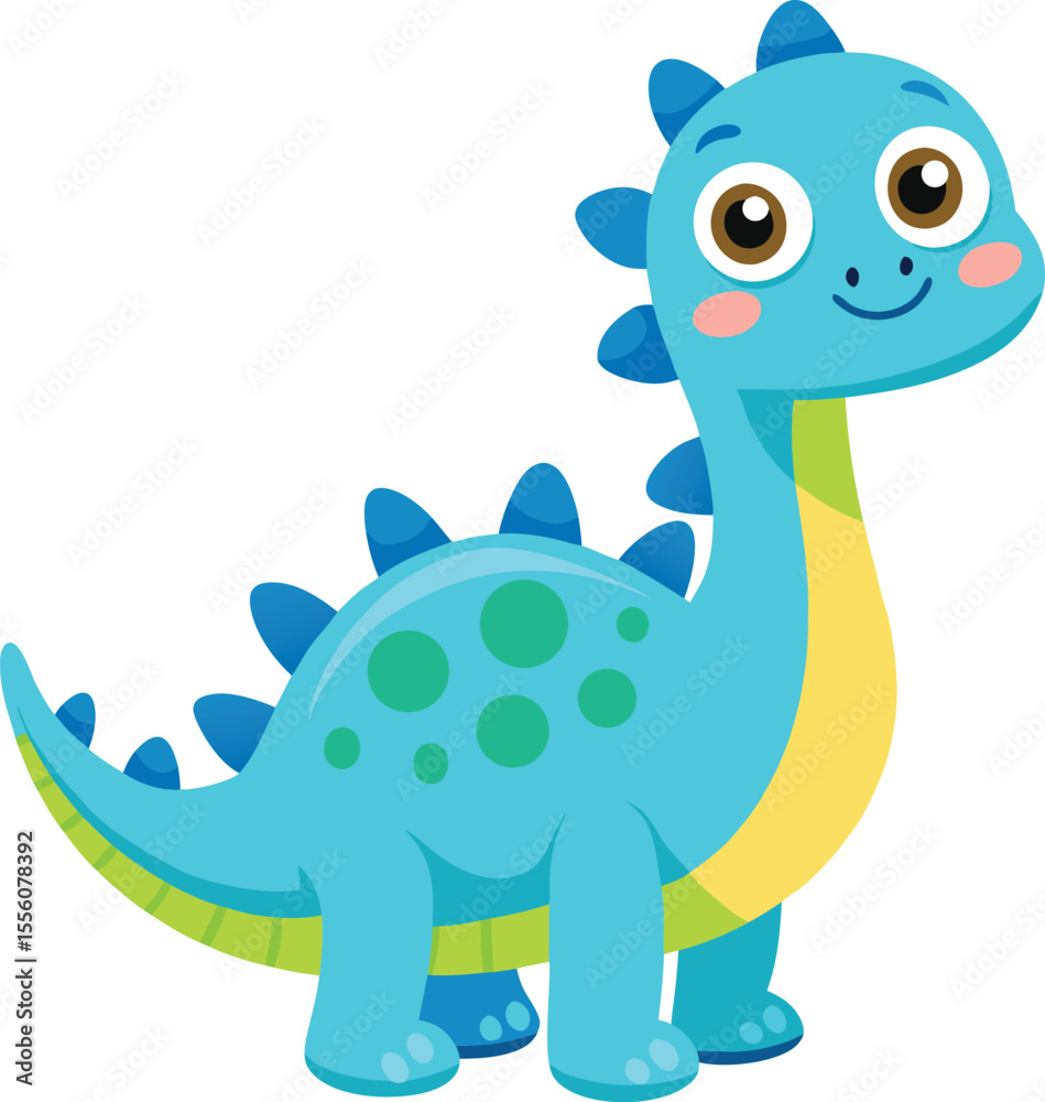 Adorable Blue Cartoon Dinosaur Illustration for Kids and Fun Decor Adorable Blue Cartoon Dinosaur Illustration for Kids and Fun Decor