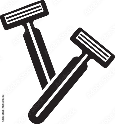 Disposable Razors Black Silhouette Icon