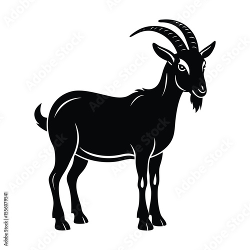 goat on a white background